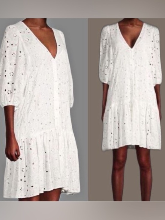 Johnny Was Dresses & Skirts - Johnny Was Maurice Dress Eyelet Embroidered White Size L